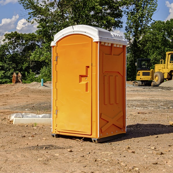 how often are the portable restrooms cleaned and serviced during a rental period in Reedley California